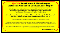 All Tunkhannock LL Activities Cancelled Until At Least May 11